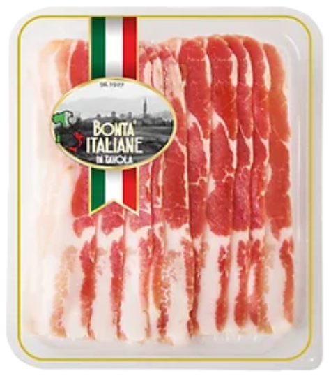 Sliced Pancetta Tesa Affumicata 500g