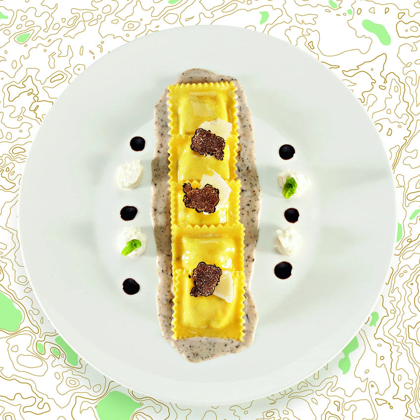 Tortelli con Mozzarella di Bufala, Pomodoro e Basilico (Buffalo Mozzarella, Tomato and Basil)