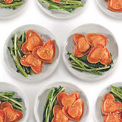 Cuori Rossi Mozzarella di Bufala, Pomodoro e Basilico (Buffalo Mozzarella, Tomato & Basil Red Hearts) 3kg