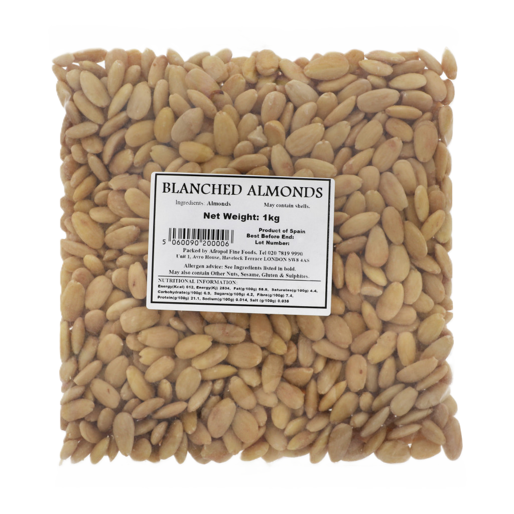 Almonds Whole Blanched 1kg