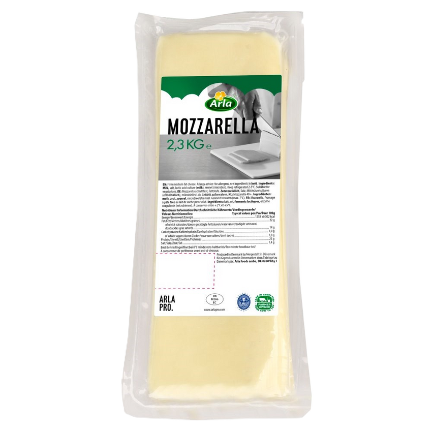 Block Mozzarella - Arla 2.3kg