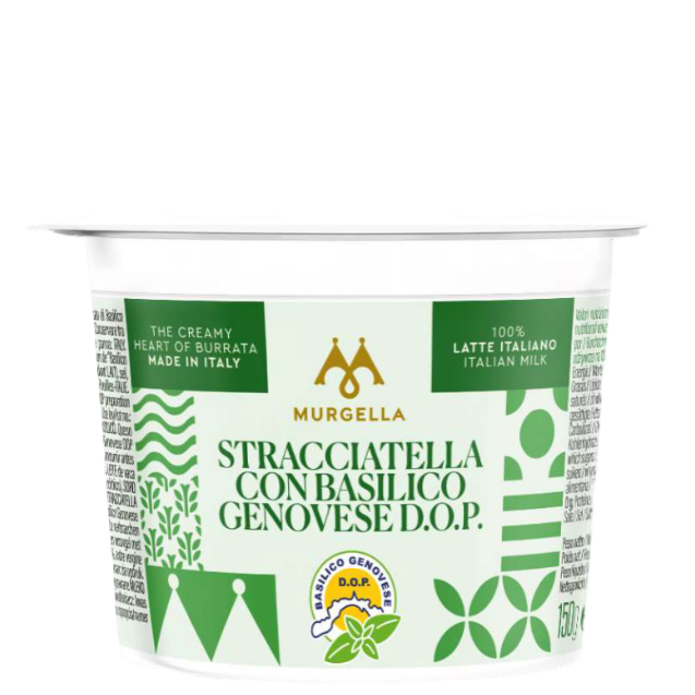 Stracciatella con Basilico Genovese DOP 6 x 150g