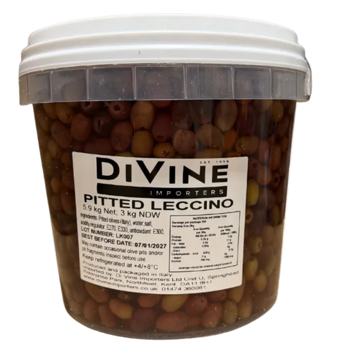 Leccino Pitted Olives (3kg drained)