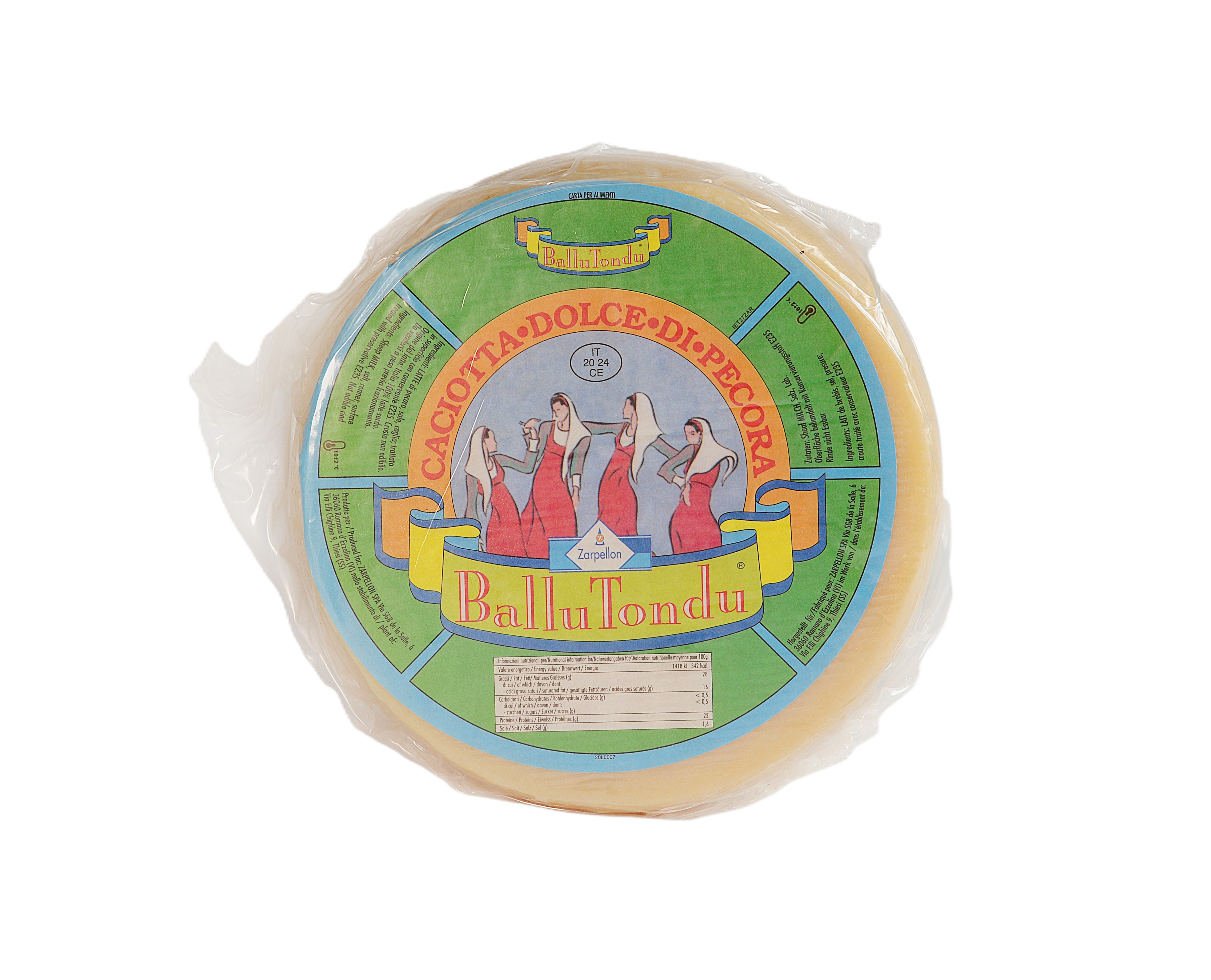 Pecorino Sardo Semi-Fresco 'Ballu Tondu' 1.5kg
