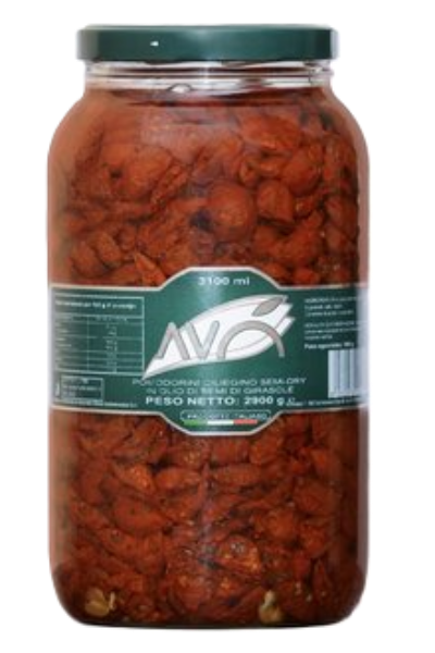 Semi-Dried Red Cherry Tomatoes in Oil - AVO 3.1kg