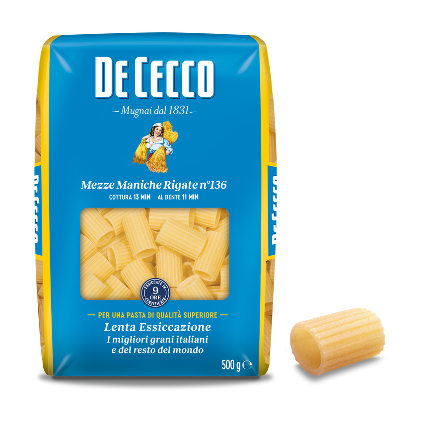 Mezze Maniche Rigate no.136 - De Cecco