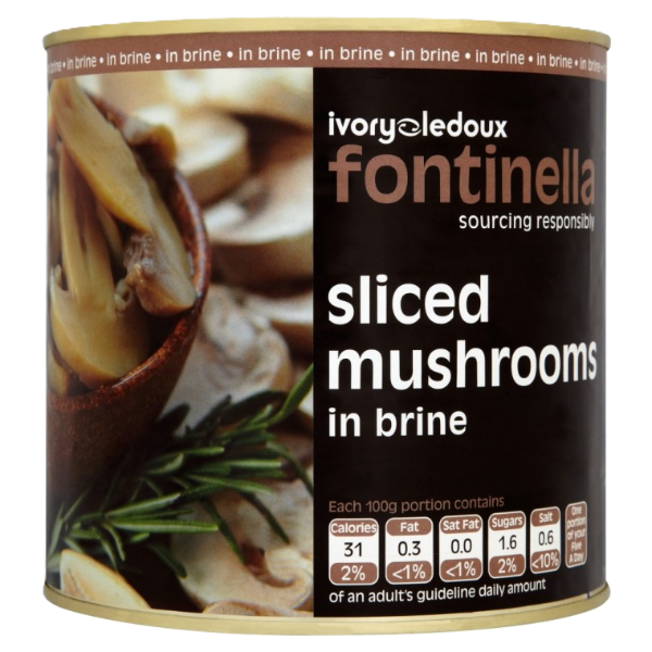 Sliced Mushrooms in Brine 6x2.55kg