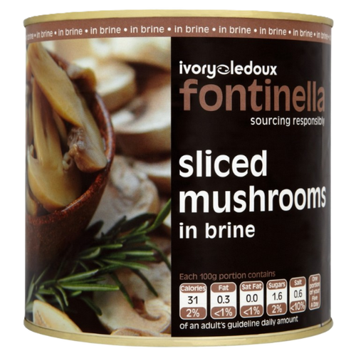 Sliced Mushrooms in Brine 6x2.55kg