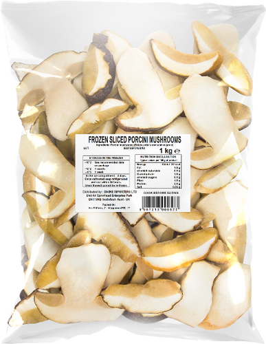 Porcini - Sliced Frozen Mushrooms 1kg