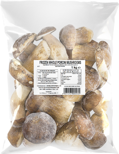 Porcini - Whole Frozen Mushrooms 1kg