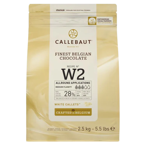 White Chocolate Callets 28%  'W2' 2.5kg