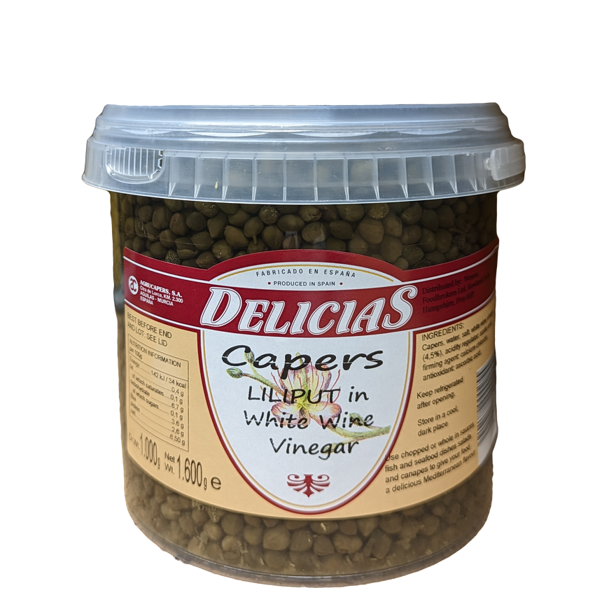 Lilliput Capers in White Wine Vinegar 1.6kg