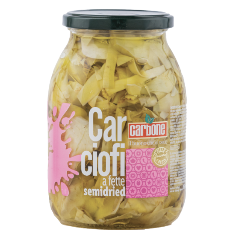 Sliced Semidried Artichoke in Oil - Carbone 1062ml