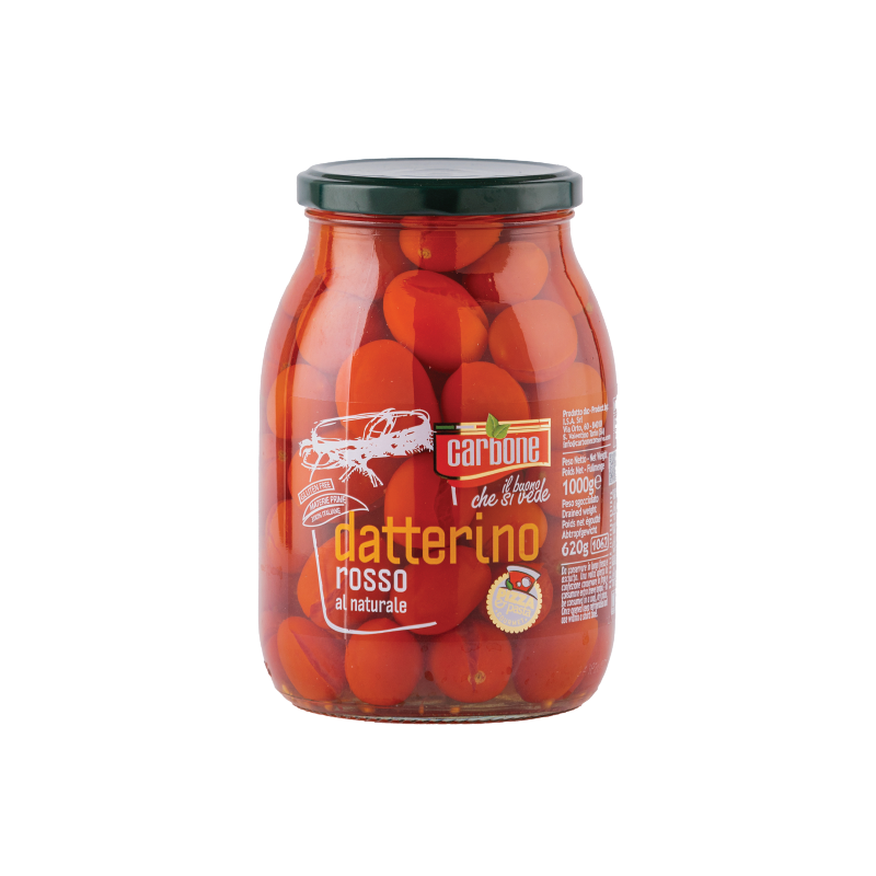 Datterino Rosso Naturale (Red Datterino Tomato in Water) - Carbone 1062ml