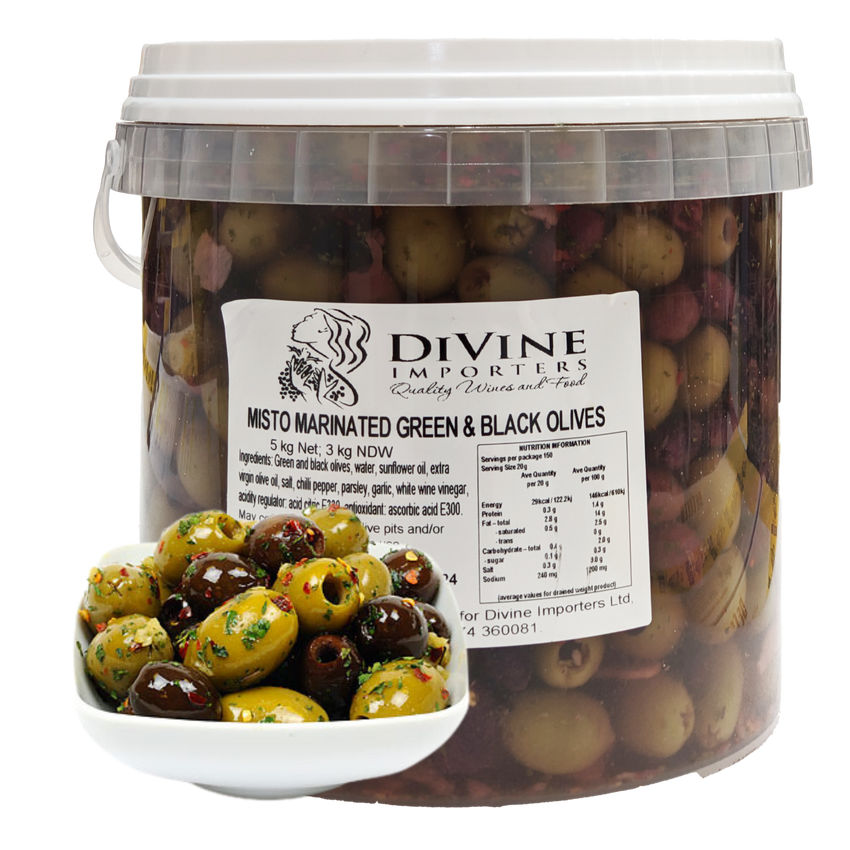 Misto Marinated Olives (Greek Mammoth and Kalamon) 3kg