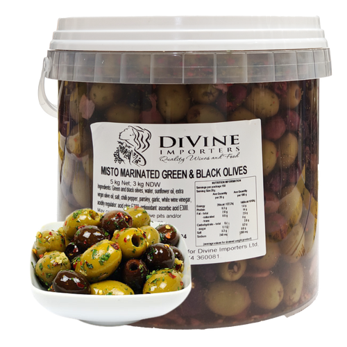 Misto Marinated Olives (Greek Mammoth and Kalamon) 3kg