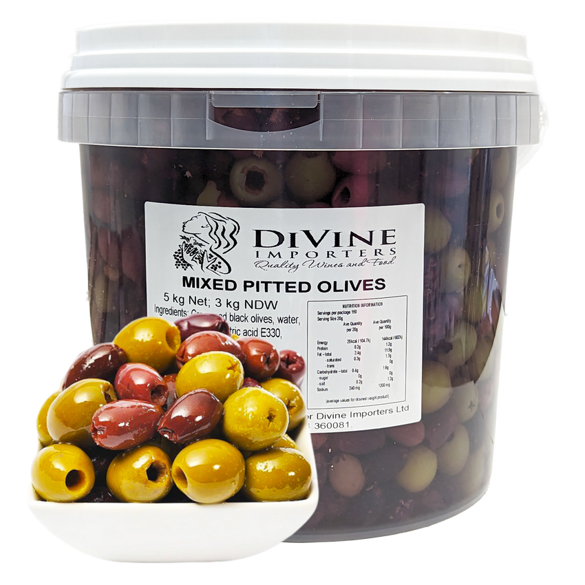 Mixed Pitted Olives (Kalamon and Nocellara) 3kg