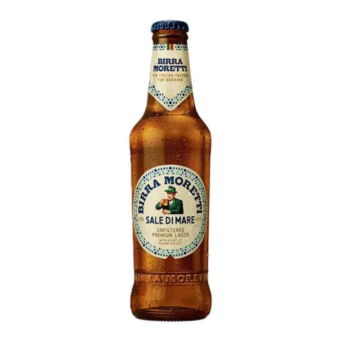 Brown beer bottle with 