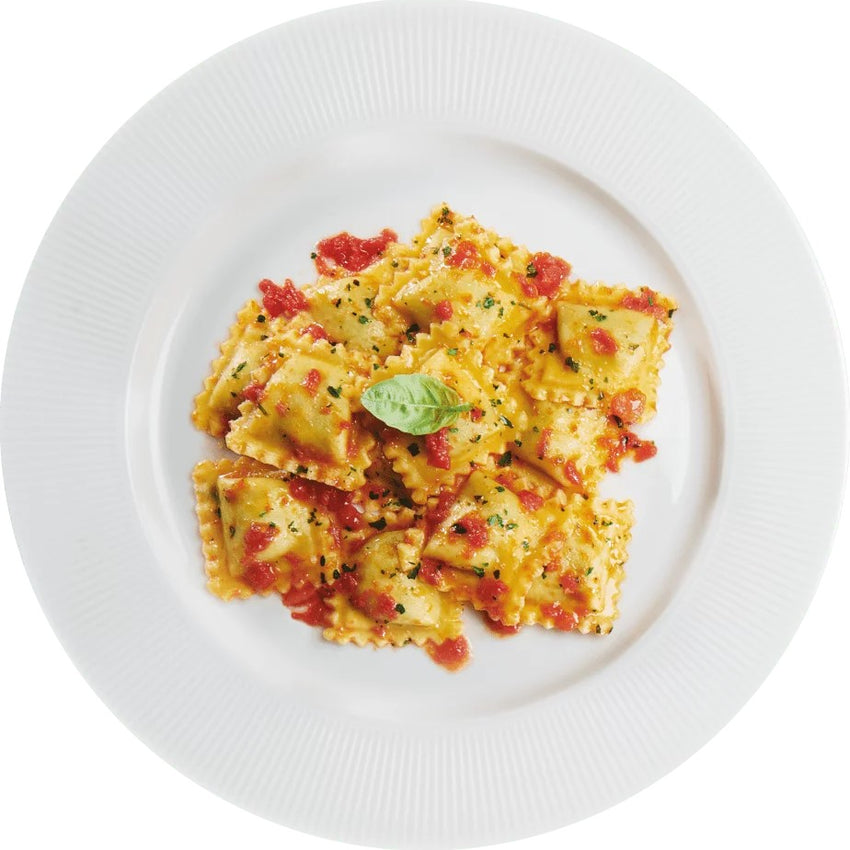 Ravioli Ricotta e Spinaci con Datterino e Basilico (Ricotta and Spinach Ravioli in Tomato and Basil Sauce) - Ready Meal