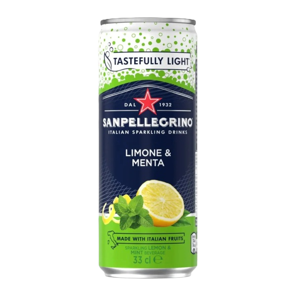 San Pellegrino Limone e Mente (Lemon & Mint) 12 x 33cl Cans