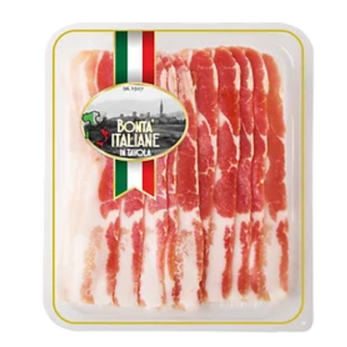 Sliced Pancetta Tesa Affumicata 500g