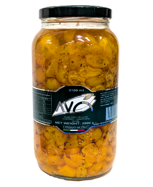 Semi-Dried Yellow Cherry Tomatoes in Oil - AVO 3.1kg