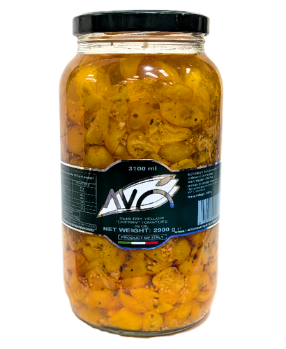 Semi-Dried Yellow Cherry Tomatoes in Oil - AVO 3.1kg